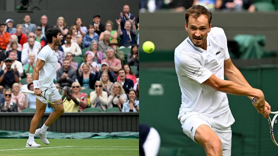 Wimbledon’da Carlos Alcaraz ve Daniil Medvedev yarı finale kaldı